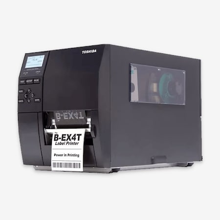 Toshiba B-EX4T1 Thermal Transfer and Direct Thermal Label Printer With Ribbon Save, 203dpi BEX4T1GS12DS01